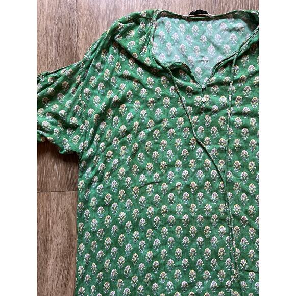 Zara Green print midi dress Large 3123566 - Picture 6 of 8
